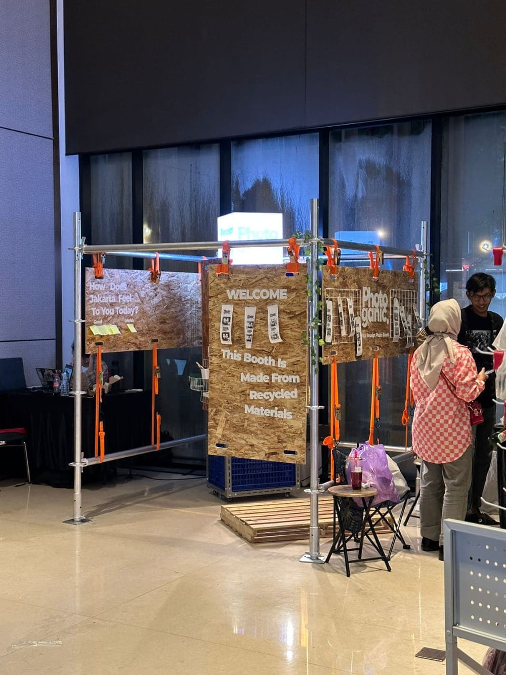 Photoganic booth made from recycled materials at SAKA Market
